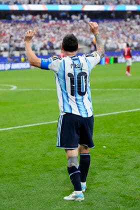 June 22, 2026, Arlington, Texas, United States: Lionel Messi of Argentina celebrates after scoring his team s second goal during the FIFA World Cup, WM, Weltmeisterschaft, Fussball 2026 Group J match between Argentina and Austria at Dallas Stadium on June 22, 2026 in Arlington, Texas. Argentina V Austria: Group J - FIFA World Cup 2026  - ZUMAa181 20260622_zaa_a181_119 Copyright: xJosexBretonx