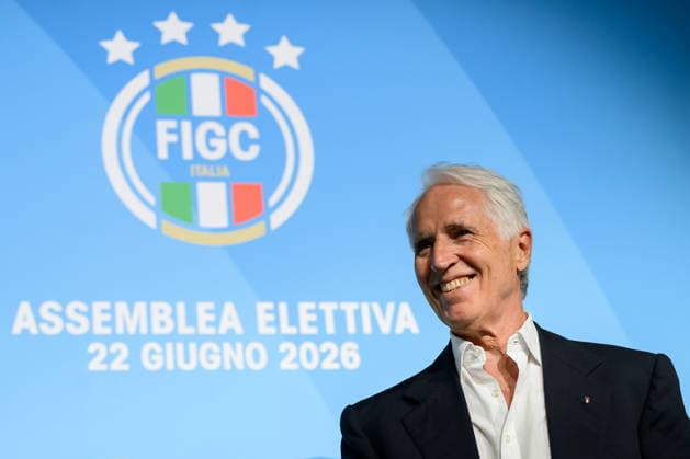 The newly elected President of the Italian Football Federation (FIGC), Giovanni Malago, gives a press conference, PK, Pressekonferenz after his election at Cavalieri Waldorf Astoria Hotel in Roma (Italy), June 22, 2026. AndreaxStaccioli