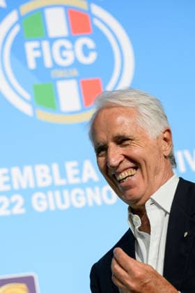 The newly elected President of the Italian Football Federation (FIGC), Giovanni Malago, gives a press conference, PK, Pressekonferenz after his election at Cavalieri Waldorf Astoria Hotel in Roma (Italy), June 22, 2026. AndreaxStaccioli