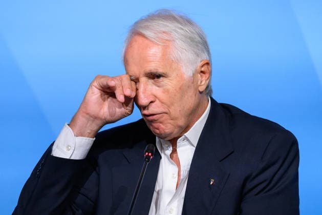 The newly elected President of the Italian Football Federation (FIGC), Giovanni Malago, gives a press conference, PK, Pressekonferenz after his election at Cavalieri Waldorf Astoria Hotel in Roma (Italy), June 22, 2026. AndreaxStaccioli