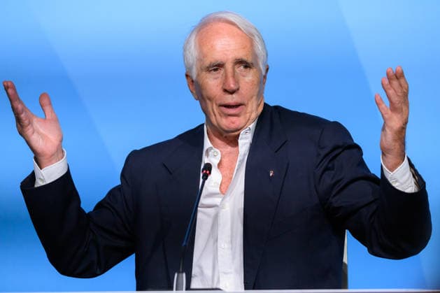 The newly elected President of the Italian Football Federation (FIGC), Giovanni Malago, gives a press conference, PK, Pressekonferenz after his election at Cavalieri Waldorf Astoria Hotel in Roma (Italy), June 22, 2026. AndreaxStaccioli