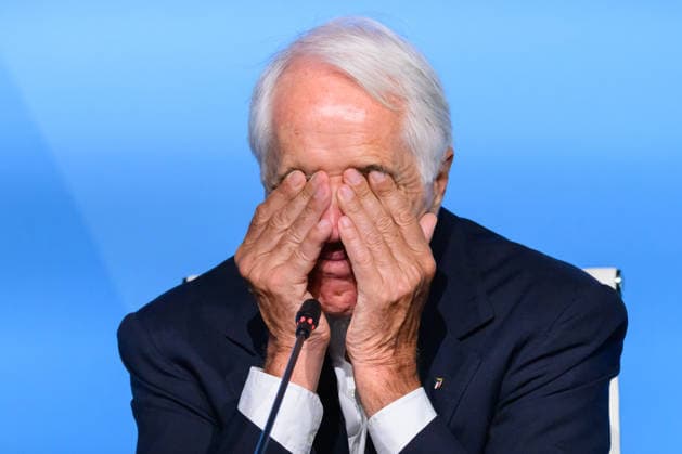 The newly elected President of the Italian Football Federation (FIGC), Giovanni Malago, gives a press conference, PK, Pressekonferenz after his election at Cavalieri Waldorf Astoria Hotel in Roma (Italy), June 22, 2026. AndreaxStaccioli