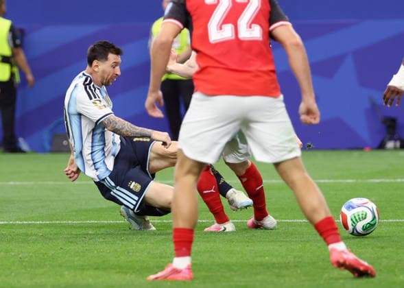 FIFA World Cup, WM, Weltmeisterschaft, Fussball 2026 - Group J - Argentina vs Austria Lionel Messi (L) of Argentina scores his second goal during the FIFA World Cup 2026 group stage match Argentina against Austria, in Dallas, USA, 22 June 2026. DALLAS United States  Copyright: xJIJIxPRESSx