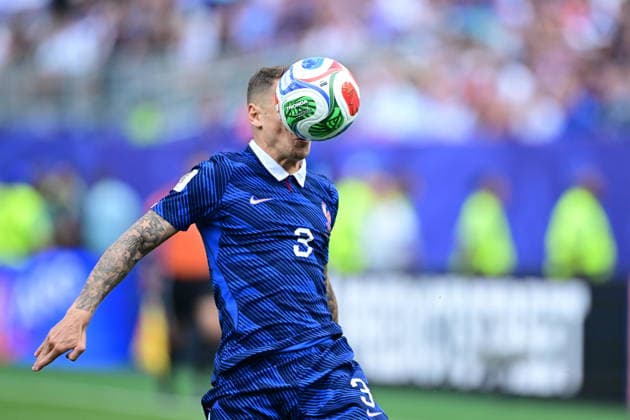 France v Iraq - FIFA World Cup, WM, Weltmeisterschaft, Fussball 2026 - Group I PHILADELPHIA, UNITED STATES - JUNE 22: Lucas Digne (3) of France in action during the 2026 FIFA World Cup First Stage Group I match between France and Iraq at Lincoln Financial Field (Philadelphia Stadium) in Philadelphia, Pennsylvania, United States on June 22, 2026. Abdulhamid Hosbas Anadolu Pennsylvania United States. Editorial use only. Please get in touch for any other usage.  Copyright: x2026xAnadoluxAbdulhamidxHosbasx