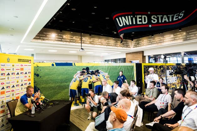260622 Head coach Graham Potter of the Swedish men s national football team at a press meet during day 12 of the FIFA World Cup, WM, Weltmeisterschaft, Fussball 2026 on June 22, 2026 in Dallas. Photo: Petter Arvidson BILDBYRAN kod PA PA1249 fotboll football soccer fotball vm fotbolls-vm fotball-vm fotbolls-vm 2026 fifa world cup 2026 pressträff event meeting sverige sweden sverige a day 12 bbeng *** June 22, 2026  Copyright: PETTERxARVIDSON BB260622PA003