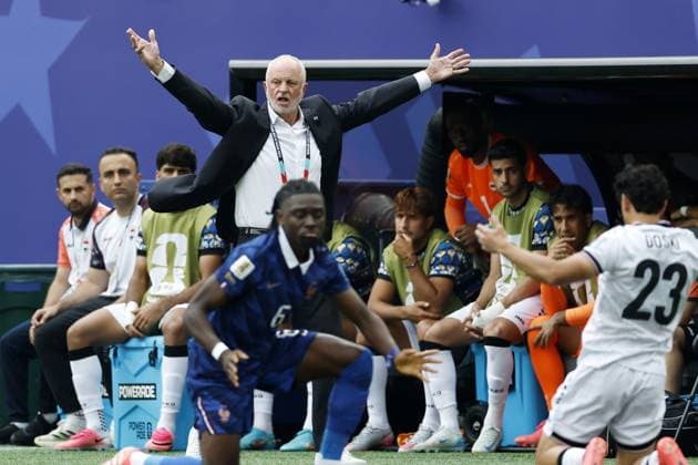 PHILADELPHIA - Iraq manager Graham Arnold during the FIFA 2026 World Cup Group I match between France and Iraq at the Philadelphia Stadium on June 22, 2026, in Philadelphia, United States. MAURICE VAN STEEN ANP FIFA World Cup, WM, Weltmeisterschaft, Fussball 2026 2026 xVIxANPxSportx xMauricexvanxSteenxIVx 561691951 originalFilename: 561691951.jpg