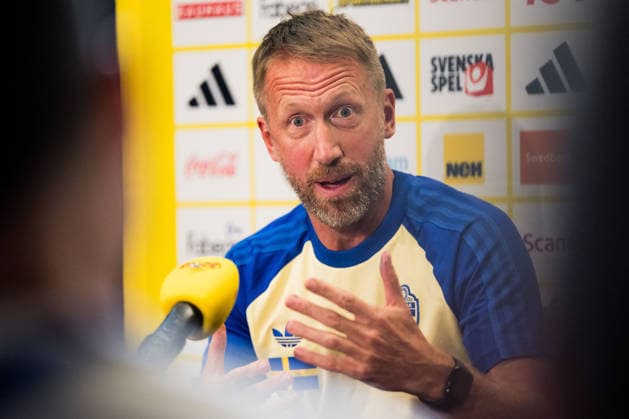 260622 Head coach Graham Potter of the Swedish men s national football team at a press meet during day 12 of the FIFA World Cup, WM, Weltmeisterschaft, Fussball 2026 on June 22, 2026 in Dallas. Photo: Petter Arvidson BILDBYRAN kod PA PA1249 fotboll football soccer fotball vm fotbolls-vm fotball-vm fotbolls-vm 2026 fifa world cup 2026 pressträff event meeting sverige sweden sverige a day 12 bbeng *** June 22, 2026  Copyright: PETTERxARVIDSON BB260622PA005