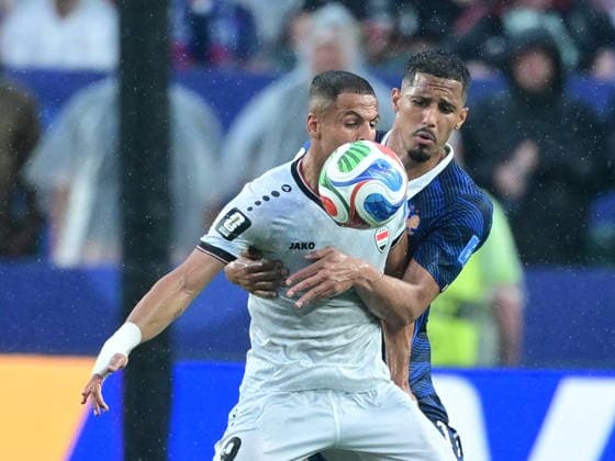 France v Iraq - FIFA World Cup, WM, Weltmeisterschaft, Fussball 2026 - Group I PHILADELPHIA, UNITED STATES - JUNE 22: Ali al-Hamadi (9) of Iraq in action during the 2026 FIFA World Cup First Stage Group I match between France and Iraq at Lincoln Financial Field (Philadelphia Stadium) in Philadelphia, Pennsylvania, United States on June 22, 2026. Abdulhamid Hosbas Anadolu Pennsylvania United States. Editorial use only. Please get in touch for any other usage.  Copyright: x2026xAnadoluxAbdulhamidxHosbasx
