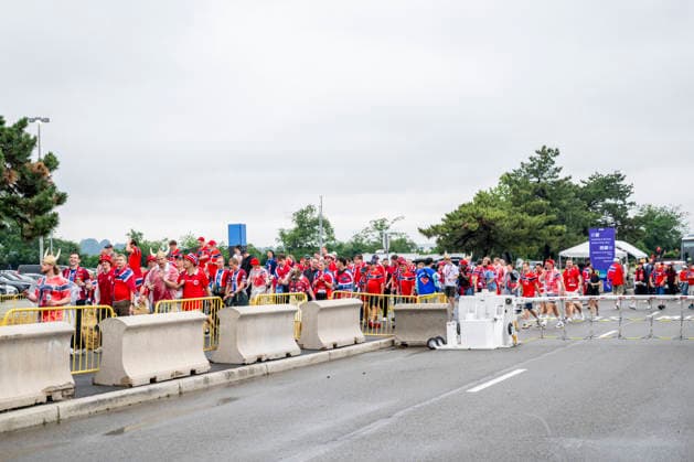 260622 Supporters of Norway arrive ahead of the FIFA World Cup, WM, Weltmeisterschaft, Fussball 2026 group stage football match between Norway and Senegal on June 22, 2026 in New Jersey. Photo: Jon Olav Nesvold BILDBYRAN COP 217 VG0963 bbeng fotboll football soccer fotball vm fotbolls-vm fotball-vm fotbolls-vm 2026 fifa world cup 2026 new york norge norway senegal publik fans *** June 22, 2026  Copyright: JONxOLAVxNESVOLD BB260622JE004