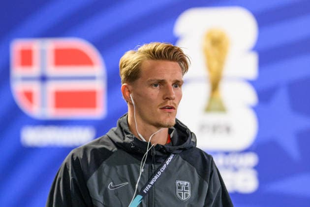 260622 Martin odegaard of Norway ahead of the FIFA World Cup, WM, Weltmeisterschaft, Fussball 2026 group stage football match between Norway and Senegal on June 22, 2026 in New Jersey. Photo: Vegard Grott BILDBYRAN kod VG VG0963 bbeng fotboll football soccer fotball vm fotbolls-vm fotball-vm fotbolls-vm 2026 fifa world cup 2026 new york norge norway senegal *** June 22, 2026  Copyright: VEGARDxGRoTT BB260622VG014