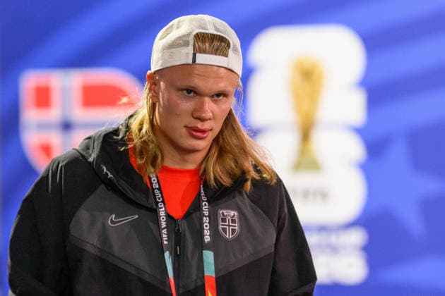 260622 Erling Braut Haaland of Norway ahead of the FIFA World Cup, WM, Weltmeisterschaft, Fussball 2026 group stage football match between Norway and Senegal on June 22, 2026 in New Jersey. Photo: Vegard Grott BILDBYRAN kod VG VG0963 bbeng fotboll football soccer fotball vm fotbolls-vm fotball-vm fotbolls-vm 2026 fifa world cup 2026 new york norge norway senegal *** June 22, 2026  Copyright: VEGARDxGRoTT BB260622VG016
