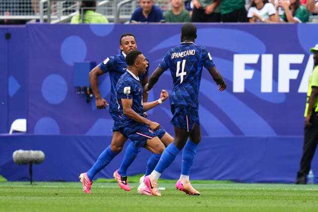 June 22, 2026: France Forward Kylian Mbappe (10) celebrates a goal during the first half of a World Cup Match against Iraq at Philadelphia Stadium in Philadelphia, Pennsylvania. CSM Philadelphia United States of America - ZUMAc04_ 20260622_zma_c04_047 Copyright: xKylexRoddenx