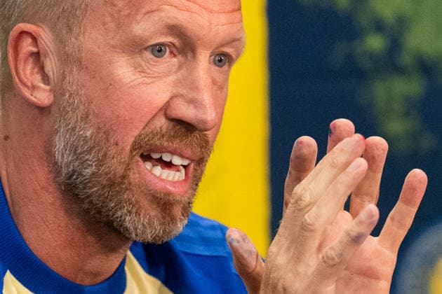 260622 Head coach Graham Potter of the Swedish men s national football team at a press meet during day 12 of the FIFA World Cup, WM, Weltmeisterschaft, Fussball 2026 on June 22, 2026 in Dallas. Photo: Petter Arvidson BILDBYRAN kod PA PA1249 fotboll football soccer fotball vm fotbolls-vm fotball-vm fotbolls-vm 2026 fifa world cup 2026 pressträff event meeting sverige sweden sverige a day 12 bbeng *** June 22, 2026  Copyright: PETTERxARVIDSON BB260622PA028