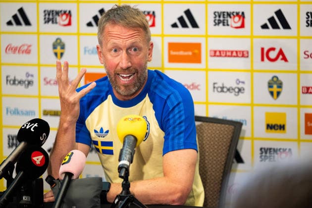 260622 Head coach Graham Potter of the Swedish men s national football team at a press meet during day 12 of the FIFA World Cup, WM, Weltmeisterschaft, Fussball 2026 on June 22, 2026 in Dallas. Photo: Petter Arvidson BILDBYRAN kod PA PA1249 fotboll football soccer fotball vm fotbolls-vm fotball-vm fotbolls-vm 2026 fifa world cup 2026 pressträff event meeting sverige sweden sverige a day 12 bbeng *** June 22, 2026  Copyright: PETTERxARVIDSON BB260622PA033