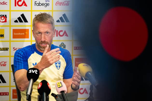 260622 Head coach Graham Potter of the Swedish men s national football team at a press meet during day 12 of the FIFA World Cup, WM, Weltmeisterschaft, Fussball 2026 on June 22, 2026 in Dallas. Photo: Petter Arvidson BILDBYRAN kod PA PA1249 fotboll football soccer fotball vm fotbolls-vm fotball-vm fotbolls-vm 2026 fifa world cup 2026 pressträff event meeting sverige sweden sverige a day 12 bbeng *** June 22, 2026  Copyright: PETTERxARVIDSON BB260622PA043