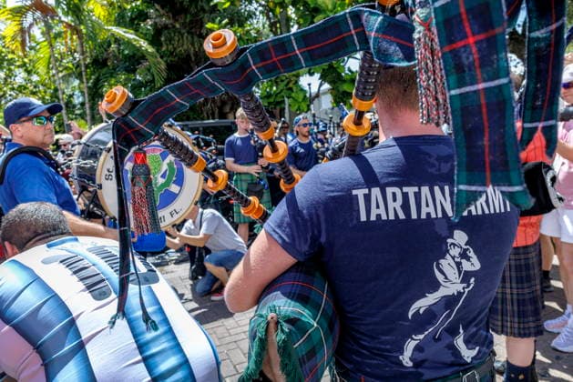 Tartan Army Scottish soccer fans will gather in Miami s Little Havana Scottish soccer fans led by the Tartan Army gather in Little Havana, Miami, Florida, USA, 22 June 2026. Scottish soccer fans are visiting Miami s Calle Ocho with kilts, bagpipes, and chants ahead of their World Cup match against Brazil. MIAMI FLORIDA United States  Copyright: xCRISTOBALxHERRERA-ULASHKEVICHx