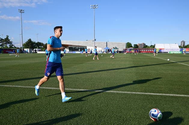 Toronto, 220626. The last training session of the Croatian football team at Centennial Park before the match with Panama. In the photo: Nikola Moro. Photo: Boris Kovacev CROPIX Copyright: xxBorisxKovacevx hrvatska_trening5-220626