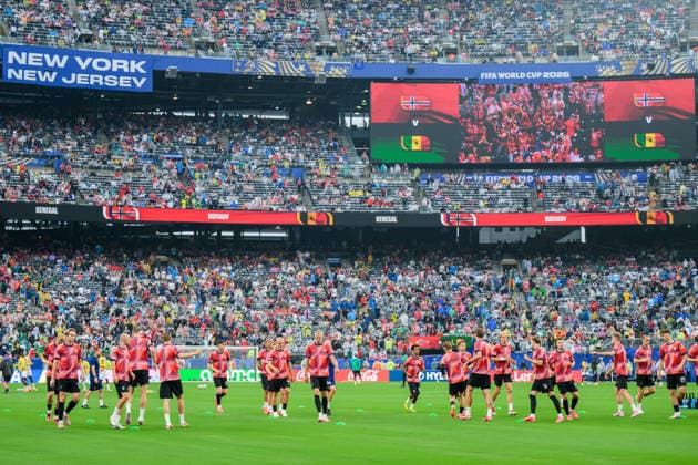 260622 Players of Norway ahead of the FIFA World Cup, WM, Weltmeisterschaft, Fussball 2026 group stage football match between Norway and Senegal on June 22, 2026 in New Jersey. Photo: Jon Olav Nesvold BILDBYRAN COP 217 VG0963 bbeng fotboll football soccer fotball vm fotbolls-vm fotball-vm fotbolls-vm 2026 fifa world cup 2026 new york norge norway senegal *** June 22, 2026  Copyright: JONxOLAVxNESVOLD BB260622JE017