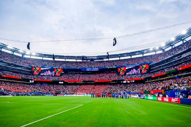 wide view of New York New Jersey Stadium Norway v Senegal, Group I - FIFA World Cup, WM, Weltmeisterschaft, Fussball 2026, Norway v Senegal, New York New Jersey Stadium, June 22, 2026, East Rutherford, United States.