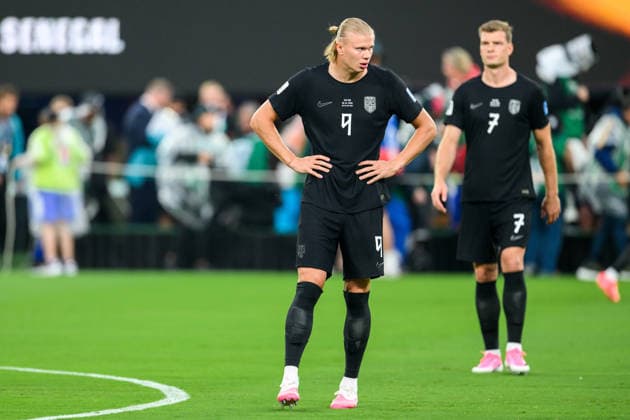 260622 Erling Braut Haaland and Alexander Sorloth of Norway during the FIFA World Cup, WM, Weltmeisterschaft, Fussball 2026 group stage football match between Norway and Senegal on June 22, 2026 in New Jersey. Photo: Jon Olav Nesvold BILDBYRAN COP 217 VG0963 bbeng fotboll football soccer fotball vm fotbolls-vm fotball-vm fotbolls-vm 2026 fifa world cup 2026 new york norge norway senegal *** June 22, 2026  Copyright: JONxOLAVxNESVOLD BB260622JE020