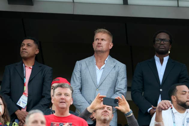 Norway v Senegal: Group I - FIFA World Cup, WM, Weltmeisterschaft, Fussball 2026 Alf-Inge Haaland father of Erling Haaland in the stand before the FIFA World Cup 2026 Group I match between Norway and Senegal at New York New Jersey Stadium on June 22, 2026 in East Rutherford, United States. East Rutherford New York New Jersey Stadium NJ United States Copyright: xAllstarxPicturexLibraryxLtdx
