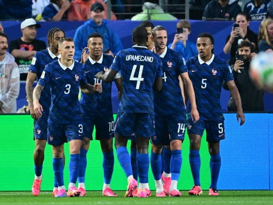 France v Iraq - FIFA World Cup, WM, Weltmeisterschaft, Fussball 2026 - Group I PHILADELPHIA, UNITED STATES - JUNE 22: Kylian Mbappe (10) of France celebrates with his teammates after scoring a goal during the 2026 FIFA World Cup First Stage Group I match between France and Iraq at Lincoln Financial Field (Philadelphia Stadium) in Philadelphia, Pennsylvania, United States on June 22, 2026. Abdulhamid Hosbas Anadolu Philadelphia United States. Editorial use only. Please get in touch for any other usage.  Copyright: x2026xAnadoluxAbdulhamidxHosbasx