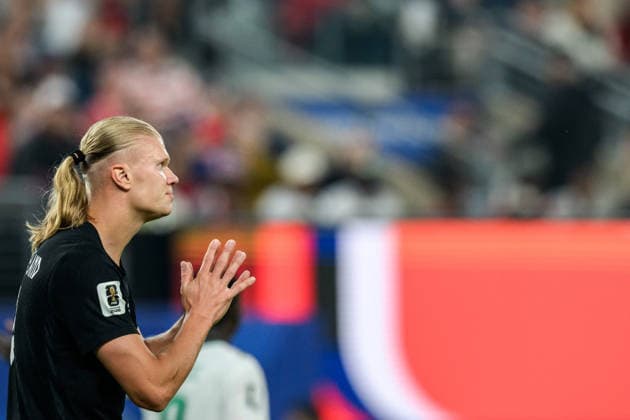 260622 Erling Braut Haaland of Norway during the FIFA World Cup, WM, Weltmeisterschaft, Fussball 2026 group stage football match between Norway and Senegal on June 22, 2026 in New Jersey. Photo: Vegard Grott BILDBYRAN kod VG VG0963 bbeng fotboll football soccer fotball vm fotbolls-vm fotball-vm fotbolls-vm 2026 fifa world cup 2026 new york norge norway senegal *** June 22, 2026  Copyright: VEGARDxGRoTT BB260622VG040