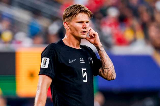David Moller Wolfe of Norway looks on Norway v Senegal, Group I - FIFA World Cup, WM, Weltmeisterschaft, Fussball 2026, Norway v Senegal, New York New Jersey Stadium, June 22, 2026, East Rutherford, United States.