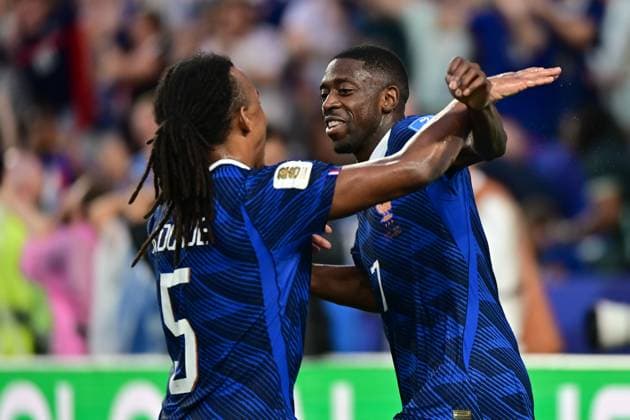 Lincoln Financial Field, Philadelphia (PA), June 22, 2026 - WORLD CUP FRANCE VS IRAQ - Goal by France player Ousmane Dembele during the match between FRANCE and IRAQ, valid for the second round of Group I of the 2026 FIFA World Cup, WM, Weltmeisterschaft, Fussball held at Philadelphia Stadium, in Philadelphia, on the afternoon of Monday, June 22. (Photo: Eduardo Carmim Photo Premium SPP) 30930 (Eduardo Carmim SPP)  Copyright: xEduardoxCarmimx xSPPx spp-en-EdCa-eduardo_carmim_photo_premium_491475