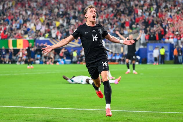 260622 Marcus Holmgren Pedersen of Norway celebrates after scoring 1-0 during the FIFA World Cup, WM, Weltmeisterschaft, Fussball 2026 group stage football match between Norway and Senegal on June 22, 2026 in New Jersey. Photo: Jon Olav Nesvold BILDBYRAN COP 217 VG0963 bbeng fotboll football soccer fotball vm fotbolls-vm fotball-vm fotbolls-vm 2026 fifa world cup 2026 new york norge norway senegal jubel *** June 22, 2026  Copyright: JONxOLAVxNESVOLD BB260622JE041