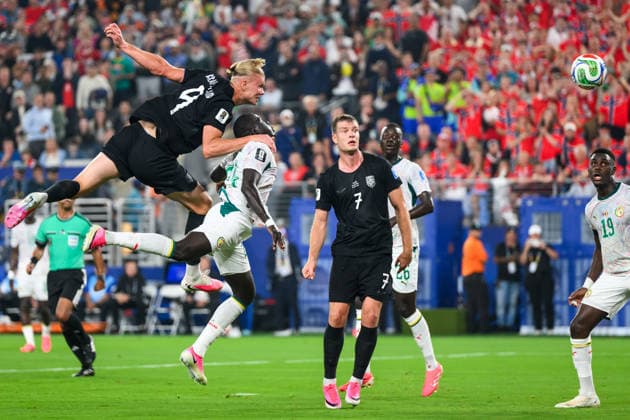 260622 Erling Braut Haaland of Norway during the FIFA World Cup, WM, Weltmeisterschaft, Fussball 2026 group stage football match between Norway and Senegal on June 22, 2026 in New Jersey. Photo: Jon Olav Nesvold BILDBYRAN COP 217 VG0963 bbeng fotboll football soccer fotball vm fotbolls-vm fotball-vm fotbolls-vm 2026 fifa world cup 2026 new york norge norway senegal *** June 22, 2026  Copyright: JONxOLAVxNESVOLD BB260622JE048