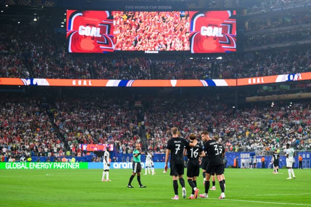 260622 Alexander Sorloth, Marcus Holmgren Pedersen and Kristoffer Ajer of Norway celebrate after 1-0 during the FIFA World Cup, WM, Weltmeisterschaft, Fussball 2026 group stage football match between Norway and Senegal on June 22, 2026 in New Jersey. Photo: Jon Olav Nesvold BILDBYRAN COP 217 VG0963 bbeng fotboll football soccer fotball vm fotbolls-vm fotball-vm fotbolls-vm 2026 fifa world cup 2026 new york norge norway senegal jubel *** June 22, 2026  Copyright: JONxOLAVxNESVOLD BB260622JE049