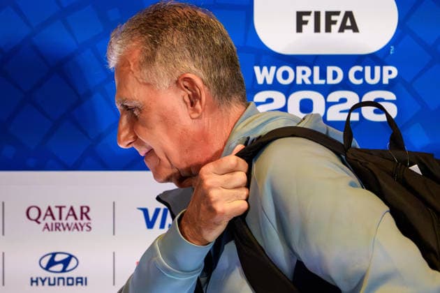 (260623) -- BOSTON, June 23, 2026 -- Carlos Queiroz, head coach of Ghana, leaves a press conference, PK, Pressekonferenz at the FIFA World Cup, WM, Weltmeisterschaft, Fussball 2026 in Boston, the United States, June 22, 2026. ) (SP)U.S.-BOSTON-FOOTBALL-FIFA WORLD CUP-PRESS CONFERENCE-GHANA ChenxYichen 