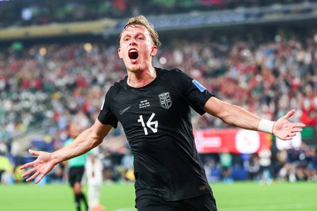RECORD DATE NOT STATED FIFA World Cup, WM, Weltmeisterschaft, Fussball 2026 - Group I - Norway v Senegal Marcus Holmgren Pedersen player of Norway celebrates his goal during the match between Norway and Senegal in the second round of Group I of the 2026 FIFA World Cup group stage at New York New Jersey Stadium, in East Rutherford, United States, on Monday, June 22, 2026.(Foto: William Volcov Brazil Photo Press IMAGO) Sports East Rutherford NJ United States of America Copyright: xWILLIAMxVOLCOVx