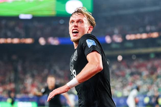 RECORD DATE NOT STATED FIFA World Cup, WM, Weltmeisterschaft, Fussball 2026 - Group I - Norway v Senegal Marcus Holmgren Pedersen player of Norway celebrates his goal during the match between Norway and Senegal in the second round of Group I of the 2026 FIFA World Cup group stage at New York New Jersey Stadium, in East Rutherford, United States, on Monday, June 22, 2026.(Foto: William Volcov Brazil Photo Press IMAGO) Sports East Rutherford NJ United States of America Copyright: xWILLIAMxVOLCOVx