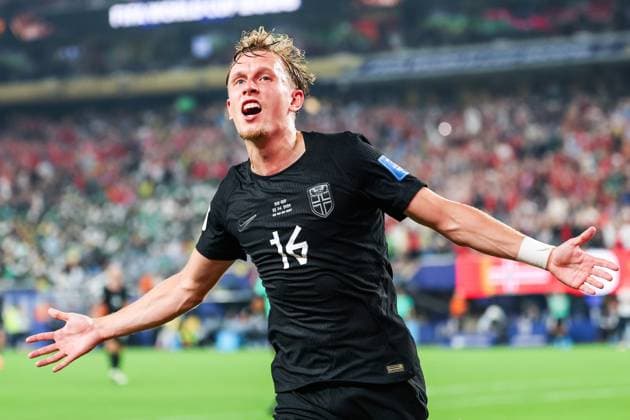 RECORD DATE NOT STATED FIFA World Cup, WM, Weltmeisterschaft, Fussball 2026 - Group I - Norway v Senegal Marcus Holmgren Pedersen player of Norway celebrates his goal during the match between Norway and Senegal in the second round of Group I of the 2026 FIFA World Cup group stage at New York New Jersey Stadium, in East Rutherford, United States, on Monday, June 22, 2026.(Foto: William Volcov Brazil Photo Press IMAGO) Sports East Rutherford NJ United States of America Copyright: xWILLIAMxVOLCOVx