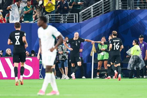 RECORD DATE NOT STATED FIFA World Cup, WM, Weltmeisterschaft, Fussball 2026 - Group I - Norway v Senegal Erling Haaland player of Norway celebrates his goal during the match between Norway and Senegal in the second round of Group I of the 2026 FIFA World Cup group stage at New York New Jersey Stadium, in East Rutherford, United States, on Monday, June 22, 2026.(Foto: William Volcov Brazil Photo Press IMAGO) Sports East Rutherford NJ United States of America Copyright: xWILLIAMxVOLCOVx