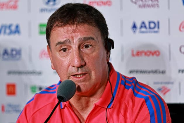 RECORD DATE NOT STATED 22nd June 2026; Guadalajara Stadium, Guadalajara, Mexico; FIFA World Cup, WM, Weltmeisterschaft, Fussball Football, Group K Colombia press conference, PK, Pressekonferenz Nestor Lorenzo, head coach of the Colombia speaks during the press conference HeulerxAndrey DiaEsportivo