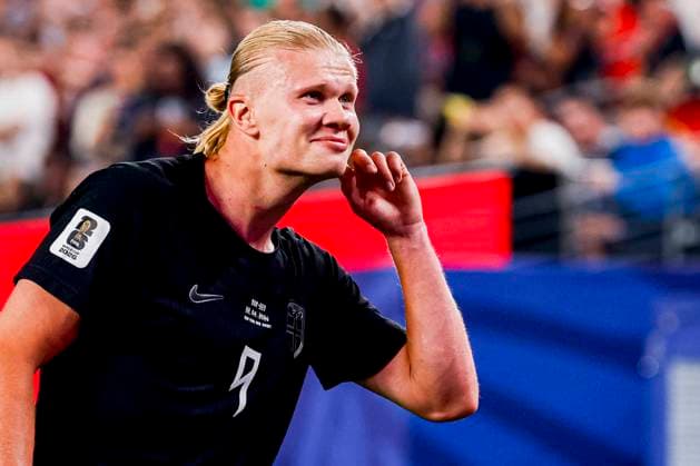 Erling Haaland of Norway celebrates after scoring his teams third goal Norway v Senegal, Group I - FIFA World Cup, WM, Weltmeisterschaft, Fussball 2026, Norway v Senegal, New York New Jersey Stadium, June 22, 2026, East Rutherford, United States.