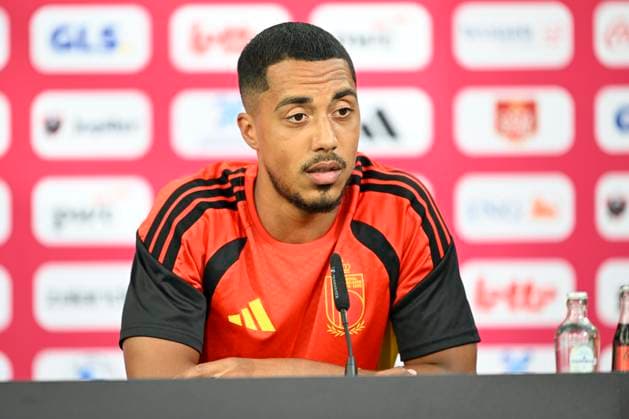 Belgian national football team - FIFA World Cup, WM, Weltmeisterschaft, Fussball 2026 - media activities 22 06 2026 RENTON, UNITED STATES OF AMERICA - JUNE 22 : Team captain Tielemans Youri midfielder of Belgium talking to the press during a press conference, PK, Pressekonferenz at the training grounds of the Belgian national football team during the 2026 FIFA World Cup on June 22, 2026 in Renton, United States of America, 22 06 2026 Renton United States of America  Copyright: xNicoxVereeckenx