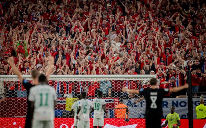 New York New Jersey, USA 22nd Jun 2026. Goal celebration: Fans of Norway Norway - Senegal World Cup Norwegen - Senegal 22.06.2026 *** New York, New Jersey, USA, June 22, 2026 Goal celebration Fans of Norway, Norway, Senegal, World Cup, Norway, Senegal, June 22, 2026,detected_source_language