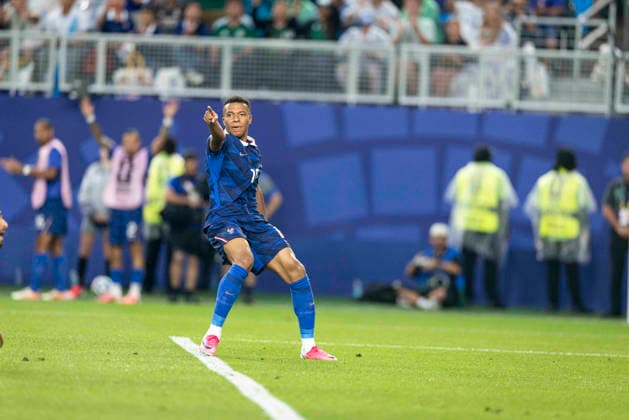 FOOTBALL : France vs Irak - Coupe du monde FIFA 2026. Lincoln Financial Field Philadelphie 22 06 2026 Joie des joueurs de l equipe de apres le but de Kylian Mbappe 10 (France)  Copyright: xx