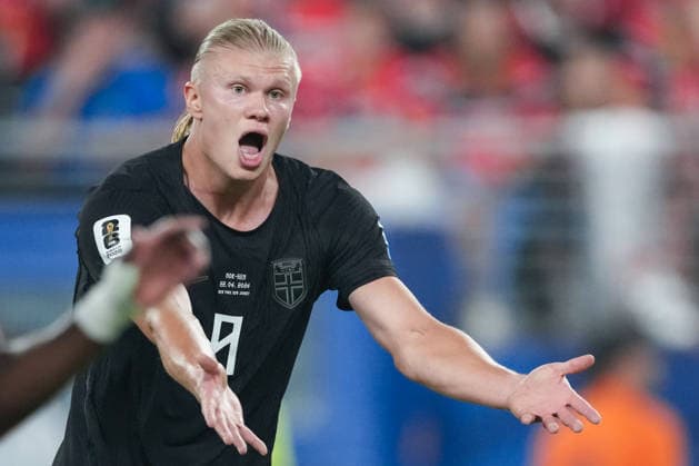 Erling Haaland of Norway gestures during a FIFA Men’s World Cup 2026 Group Stage football match between Norway and Senegal at New York New Jersey Stadium, in East Rutherford on June 22th 2026 (Photo by Alexandra Fechete SPP)  Copyright: xAlexandraxFechete SPPx Sportspressphoto_SPR173886
