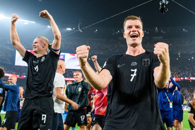 260622 Alexander Sorloth of Norway celebrates after the FIFA World Cup, WM, Weltmeisterschaft, Fussball 2026 group stage football match between Norway and Senegal on June 22, 2026 in New Jersey. Photo: Vegard Grott BILDBYRAN kod VG VG0963 bbeng fotboll football soccer fotball vm fotbolls-vm fotball-vm fotbolls-vm 2026 fifa world cup 2026 new york norge norway senegal jubel *** June 22, 2026  Copyright: VEGARDxGRoTT BB260622VG090