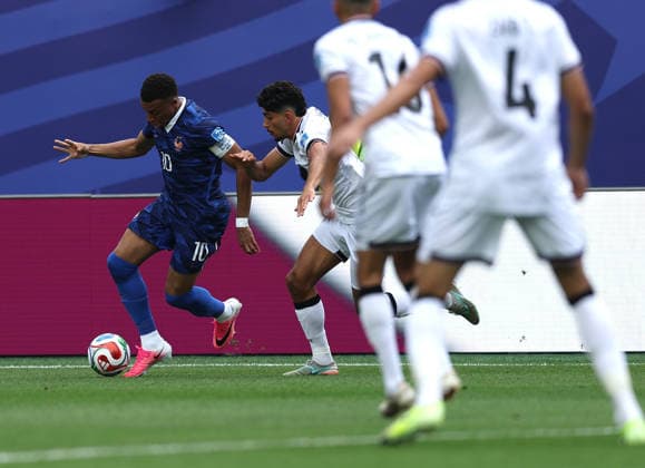 (260623) -- PHILADELPHIA, June 23, 2026 -- Kylian Mbappe (1st L) of France competes during the group I match between France and Iraq at the 2026 FIFA World Cup, WM, Weltmeisterschaft, Fussball at Philadelphia Stadium in Philadelphia, the United States, June 22, 2026. ) (SP)U.S.-PHILADELPHIA-FOOTBALL-FIFA WORLD CUP-GROUP I-FRA VS IRQ HuxXingyu 