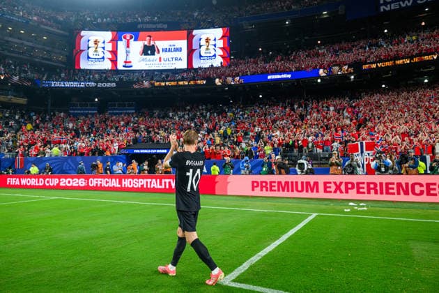 260622 Martin odegaard of Norway celebrates after the FIFA World Cup, WM, Weltmeisterschaft, Fussball 2026 group stage football match between Norway and Senegal on June 22, 2026 in New Jersey. Photo: Vegard Grott BILDBYRAN kod VG VG0963 bbeng fotboll football soccer fotball vm fotbolls-vm fotball-vm fotbolls-vm 2026 fifa world cup 2026 new york norge norway senegal jubel *** June 22, 2026  Copyright: VEGARDxGRoTT BB260622VG097