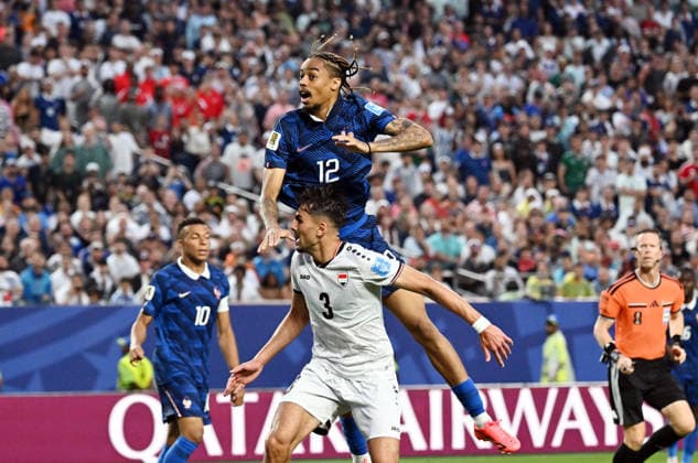 2026 World Cup - France vs Iraq in Philadelphia France forward Bradley Barcola during World Cup 2026 game France vs Iraq on June 22, 2026 in Philadelphia, Pennsylvania. Photo by Olivier Douliery ABACAPRESS.COM Philadelphia Pennsylvania United States  Copyright: xDoulieryxOlivier ABACAx