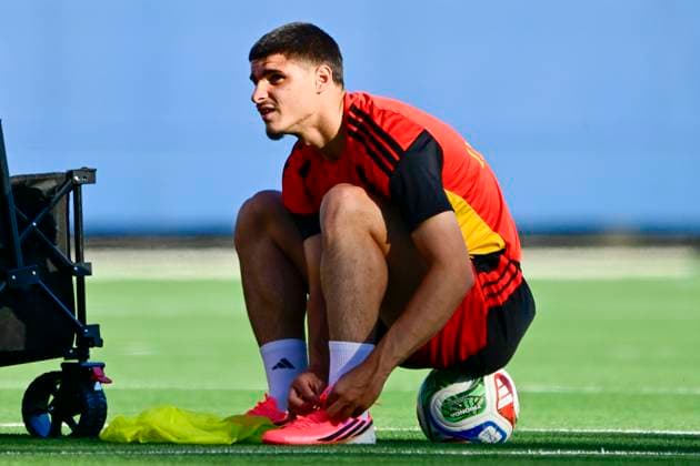 Belgian national football team - FIFA World Cup, WM, Weltmeisterschaft, Fussball 2026 - media activities 22 06 2026 RENTON, UNITED STATES OF AMERICA - JUNE 22 : Fernandez-Pardo Matias forward of Belgium pictured during a training session of the Belgian national football team during the FIFA World Cup 2026 on June 22, 2026 in Renton, United States of America, 22 06 2026 Renton United States of America  Copyright: xJanxDexMeuleneirx