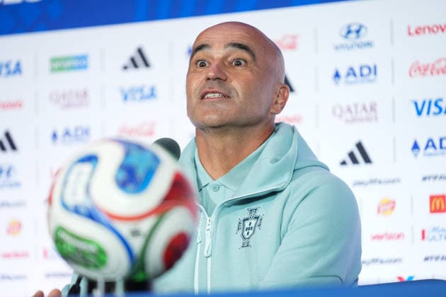 press conference, PK, Pressekonferenz ahead of Portugal v Uzbekistan - 2026 FIFA World Cup, WM, Weltmeisterschaft, Fussball HOUSTON, UNITED STATES - JUNE 22 : Head coach Roberto Martinez of Portugal speaks during a press conference ahead of their Group K second match against Uzbekistan in the 2026 FIFA World Cup at Houston Stadium in Houston, Texas, United States on June 22, 2026. Hakan Akgun Anadolu Houston United States. Editorial use only. Please get in touch for any other usage.  Copyright: x2026xAnadoluxHakanxAkgunx