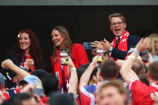 FIFA World Cup, WM, Weltmeisterschaft, Fussball 2026: Norway v Senegal NEW JERSEY, USA - 22nd June 2026: Princess Ingrid Alexandra of Norway and Prince Sverre Magnus of Norway react during the FIFA World Cup 2026 Group I match between Norway and Senegal at New York New Jersey Stadium New York New York New Jersey Stadium United States of America Copyright: xCraigxMercerx xPeakxActionxPhotosx